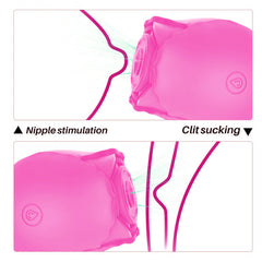 Glow In Dark Rose Vibrator Hot Pink