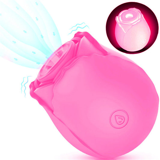Glow In Dark Rose Vibrator Hot Pink