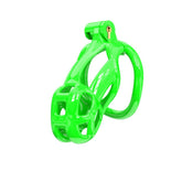 Green A1-series 3D-printed resin chastity cage
