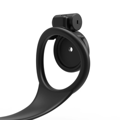 Black Abstinence Flat Chastity Cage