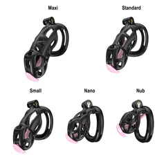 Black Cobra Chastity Nub Kit With Belt And Urethral