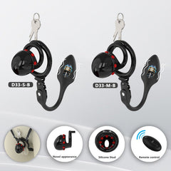 Black D33 small and medium cages with optional remote plug