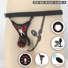 Black Kiss GSD soft-nail silicone chastity cage system