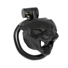 Black faceted Leopard King chastity lock