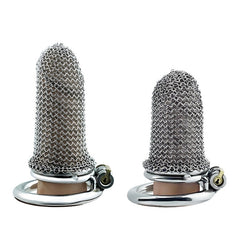 Chainmail chastity cages in 80 and 100 mm lengths