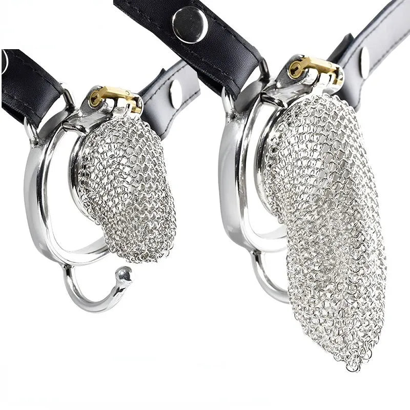 LKM-026 chainmail cage worn with support strap