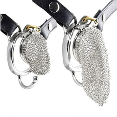 LKM-026 chainmail cage worn with support strap