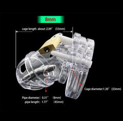 Urethra Mini Chastity Cage Clear