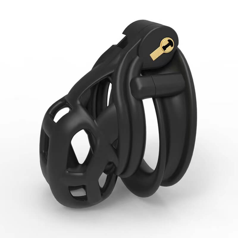 Black Cobra 6.0 open-frame cage with shaped Python base ring and integrated lock