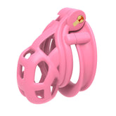 Pink Nub Cobra 6.0 cage with shaped base ring and integrated lock