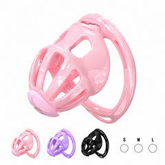 Pink, purple and black D2 hollow cage in S, M and L
