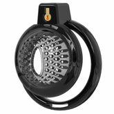 Black soft chastity cage with dotted ventilated front