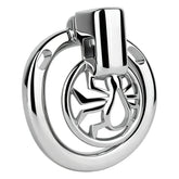 F328A spider-design open-frame metal chastity cage with top-mounted lock