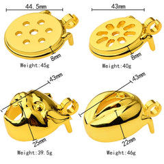 four golden flat cage style dimensions