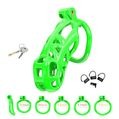 Maxi Green Cobra Male Chastity Cage Kits