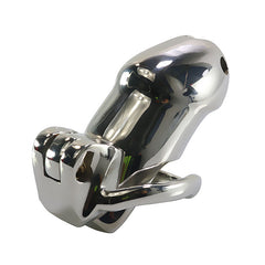 Rear angled view of the Holy Trainer V1 cage showing its locking connection and fitted base ring