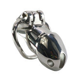 Holy Trainer V1 enclosed stainless steel cage with rounded front, ventilation openings and fitted base ring