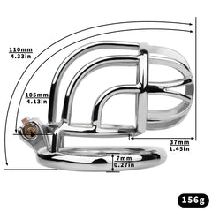 JTS S222 circular-ring cage side diagram showing a 110 mm overall outer curved measurement and 7 mm ring height