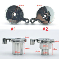 LKM-074 Style 1 and Style 2 front plate and depth dimensions