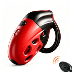 LK-113 red retractable shock and vibrating cage with remote
