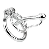 Rapier LKM-031 steel chastity cage with threaded urethral tube
