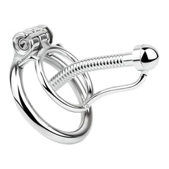 Rapier LKM-031 steel chastity cage with threaded urethral tube