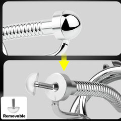 Close view of removable spherical tip on threaded Rapier tube