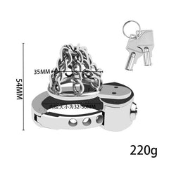 54mm cage and 220g measurement graphic