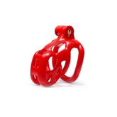Nano Red Cobra Male Chastity Cage with 4 Rings