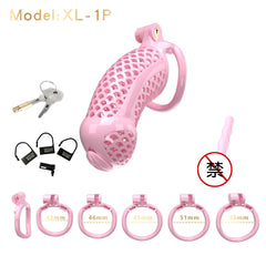 Oversized resin chastity cage with 125 mm length and 41 mm inner diameter
