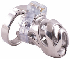 PC1 standard curled open-frame stainless steel chastity cage