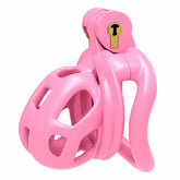 Pink Tight Cobra 2.0 Nano open-frame cage with curved base ring and integrated key lock
