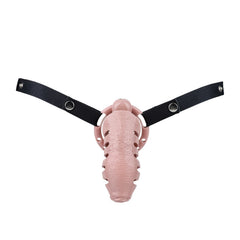Bionic-Texture ABS Chastity Cage with Four Rings