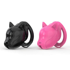 Puppy chastity cage S and M sizes with six silicone rings