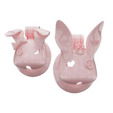 Rabbit Fairy Resin Chastity Cage with Upright or Drooping Ears