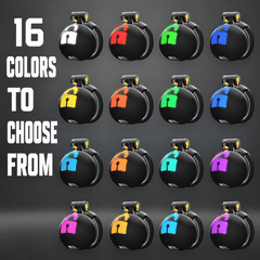 RGB Remote-Control Glowing ABS Chastity Cage