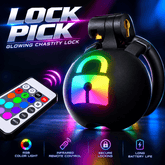 RGB Remote-Control Glowing ABS Chastity Cage