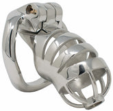 S117 standard curved open-hoop stainless steel chastity cage