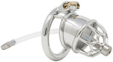S208 stainless steel urethral chastity cage standard with circular ring