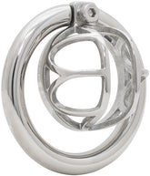 S236 ultra-compact open-front stainless steel chastity cage with hex lock
