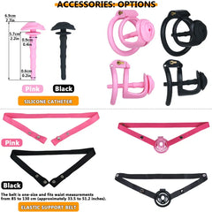 Semi-open cage with catheter and support belt options