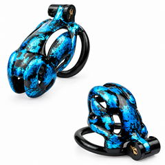 Viper Marbled Camo Resin Chastity Cage