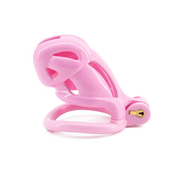 Pink Viper resin chastity cage side view