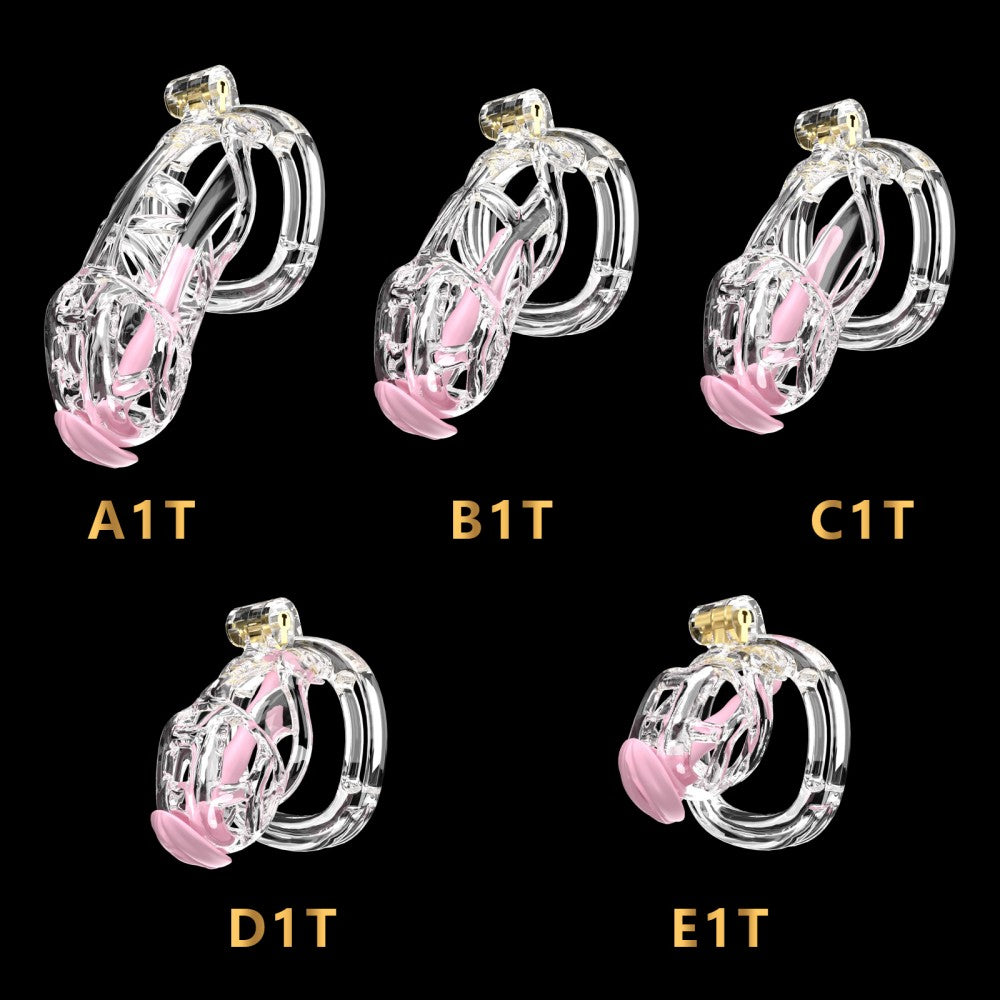3D-Printed Resin Chastity Cage with Strap – A1–E1, 5 Colors