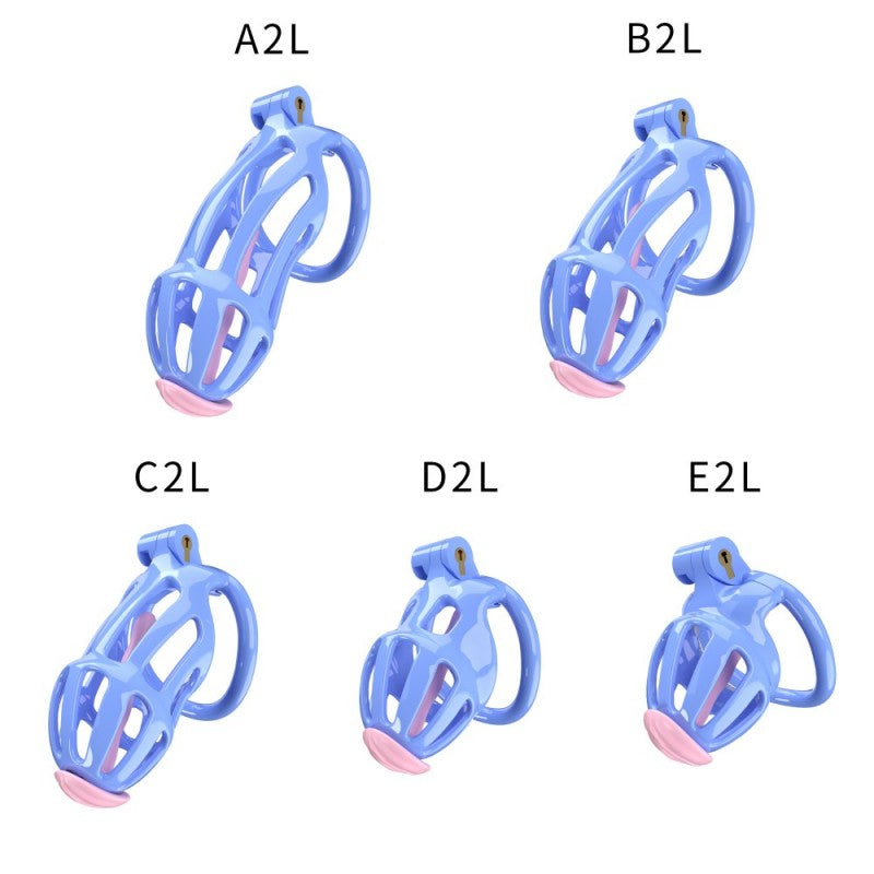 3D Printed Male Chastity Cage – Lightweight Penis Lock with 5 Rings for Erection Control & Bondage Fun