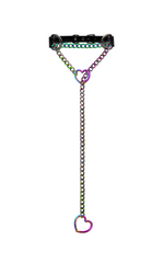 LoveChains™ - Heart Slip Chain Leather Choker Collar
