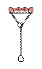 LoveChains™ - Heart Slip Chain Leather Choker Collar