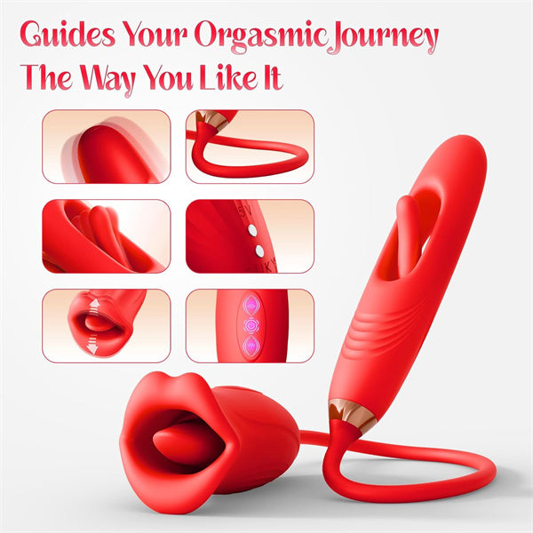 10 Kissing Vibrating and Flapping Dildo Vibrator