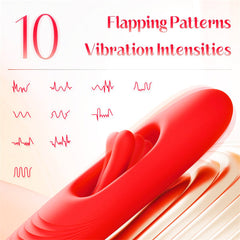 10 Kissing Vibrating and Flapping Dildo Vibrator