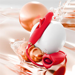 10 Kissing Vibrating and Flapping Dildo Vibrator